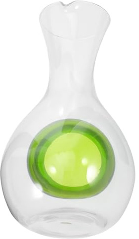 Milisten Glass Cold Sake Decanter 400ml with Ice Cavity, Small Wine Serving Carafe and Beverage Cooling Jug, Delicate Glass Dispenser for Parties and Seasonal Celebrations