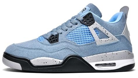 Men's Basketball Shoes Breathable Non-Slip Athletic Sneakers for Training and Outdoor Sports (Blue,9.5)