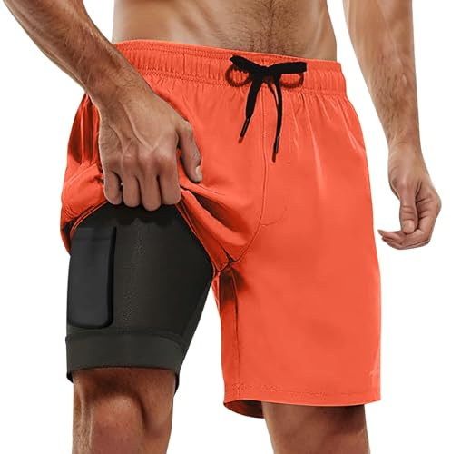 Generiska badshorts herr badbyxor snabbtorkande simbyxor dragkedja väska dragsko boardshorts sportig surfing A5