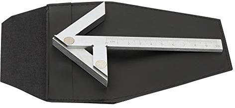 Center Scribe Gauge, 100 * 70 mm Messgerät mit hoher Genauigkeit Center Rundstabmarkierung Center Finder Winkel Messwerkzeug