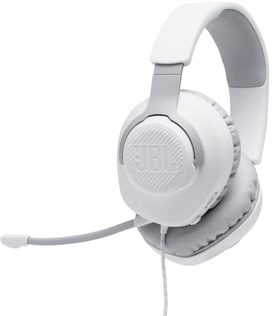 JBL Quantum 100 - Wired Over-Ear Gaming Headphones - White, Large
