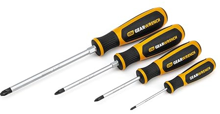 GEARWRENCH 4 Pc. Pozidriv Dual Material Screwdriver Set - 80061H