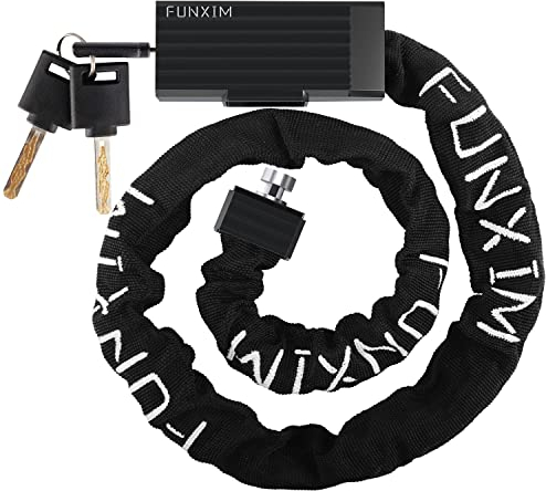 Kettenschloss, 100cm/6mm Fahrradschloss Hohe Sicherheitsstufe Fahrrad Schlosser aus gehärtetem Stahl Anti-Diebstahl Fahrradschloss mit 3 Schlüsseln für Fahrräder, Motorräder, Roller, Türen, Zäune