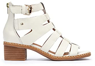 Pikolinos Sandalias tacón en Cuero Blanes para Mujer en color Blanco