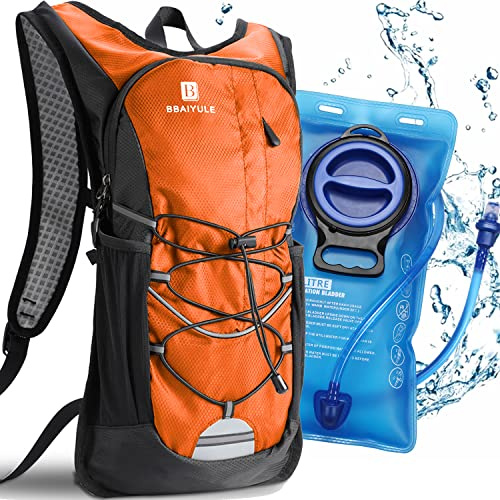 BBAIYULE® Sac à Dos d'hydratation avec vessie d'hydratation 2L, sans BPA|Sac à Dos de vélo avec réflecteurs|Sac à Dos avec système d'hydratation|Sac à Dos de Course ultraléger|Course à Pied, vélo