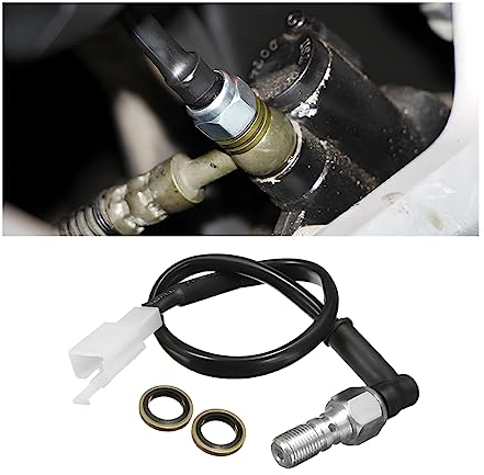 CGEAMDY Presión Del Interruptor La Luz Trasera Del Freno, Interruptor Luz De Presión De Freno Hidráulico Universal Para Motocicleta, Interruptor Freno Hidráulico Con Arandelas Motocicleta(Curvo1)