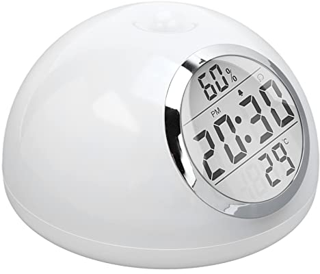 Wecker-Wecklicht, LCD-Bildschirm, Natürlicher Sonnenaufgang, Weckerlicht mit Gestenerkennungsschalter für mit Schwerem Schlaf, Sonnenaufgangssimulation für Schwere Schläfer,