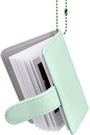 HIYQIN - Mini album fotografico a 28 tasche compatibile con Fujifilm 2x3 Instant Film (54x86mm) - Instax Mini 12 11 70 7s 8 8+ 9 11 50s 90 Album fotografico - Verde menta