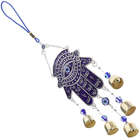 GAROZATION Décoration Murale Métallique Main avec Charme Œil Malin Vent Chime Suspendu pour Jardin Balcon Et Chambre