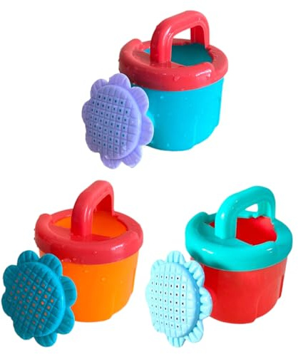 3 Piezas Regadera De plástica, Regadera De, Juguetes De Playa, Jardín Y Baño, Regaderas De Jardinería para Niños, Coloridas Regaderas con Asa De Transporte para Interior Y Exterior