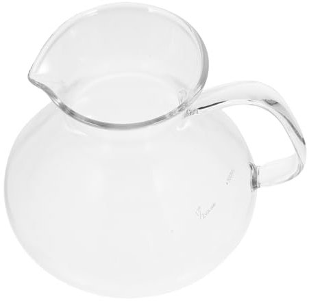 Cabilock Carafe à Café Verre Transparent Verseuse Résistante Chaleur Anse Brûlure pour Café Lait Jus