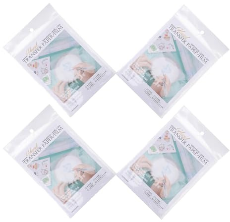 OATIPHO Stabilizzatore per Ricamo Solubile in Acqua Fredda 16 Pezzi Pellicola Idrosolubile per Ricamo Fai da Te per Tessuti Magliette Scarpe e Accessori