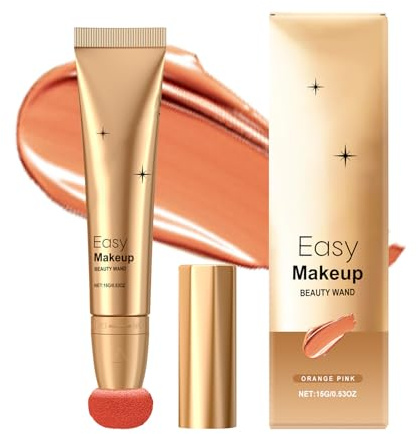 Liquid Contour Blush - Radiant Glow Tint, Smooth Blends Cheek Color, No Fading Highlight Formula, Soft Halo Effect Wand, Natural Flush Makeup Tape | Beauty Face Enhancing Cosmetic for Home Travel