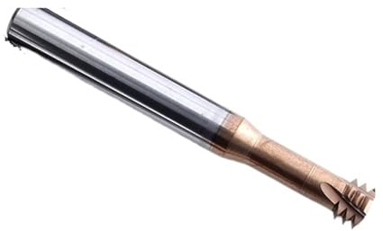 Fresa de roscar tres hileras acero tungsteno 60 grados M1 .2 .4 .6 M2 .5 M3 M4 M5 M6 M8 M10 M12 M14 Para taladro de banco(M5.0X0.8 1PCS)