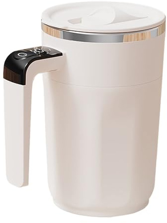 Självrörande mugg – 400 ml uppladdningsbar elektrisk dryckesartikel med lock, inbyggd LCD-kaffekopp | automatisk mixer för dryck honung kvinnor män bar kontor födelsedag jul praktisk G