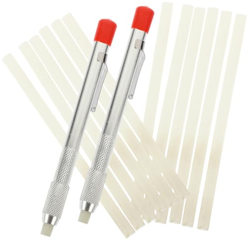 BUGUUYO Soapstone Pen med Hållare och Påfyllningar för Svetsning Täljstensmarkörer för Klar Märkning på Stål Aluminium och Gjutjärn Lättanvända Svetsverktyg och Svetstillbehör