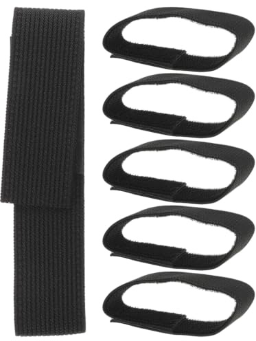 OUNONA 6 correas para botas, cinturones elásticos para sujetar las perneras de los pantalones, bandas de fijación ajustables para tobillos, 2,5 cm de ancho, ideales para ciclismo y deportes al aire