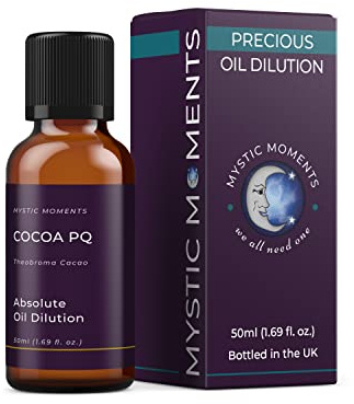 Mystic Moments | Cacao pq diluizione preziosa olio assoluta 50 ml 3% jojoba miscela perfetta per massaggio, cura della pelle, bellezza e aromaterapia