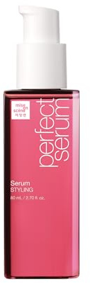 Mise En Scene Perfect Serum Styling - Heat Damage Protection Oil for All Hair Types | Holding Bounce & Heat Protectant | Hair Essence for Long Lasting Curl | Argan Oil | Powdery Scent. 2.70 Fl. Oz.