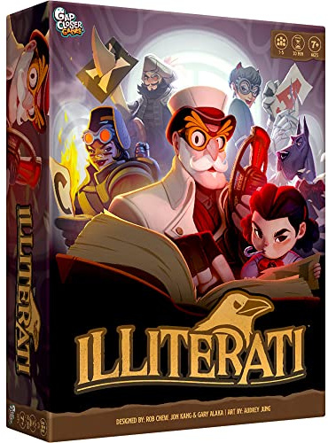 Gap Closer Games | Illiterati | Cooperative Board Game | Word Family Game | 1 to 5 Players | Ages 7+ | 30 Minutes