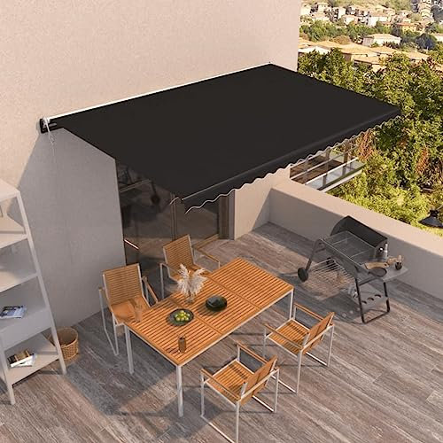 INLIFE Store à bras articulé automatique 500 x 350 cm Anthracite 39,82 kg 3069229