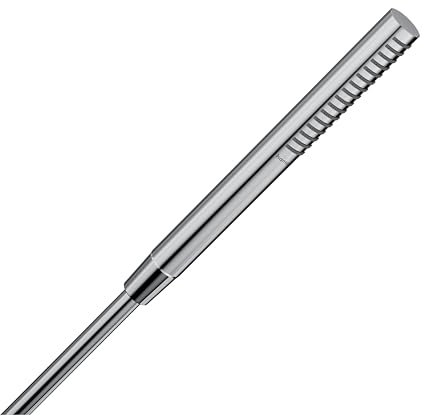 hansgrohe Pulsify S - ducha de mano ahorro de agua 5,4 l/min (EcoSmart+), alcachofa de ducha con 1 tipo de chorro (PowderRain), cabezal de ducha, con sistema antical, cromo, 24126000