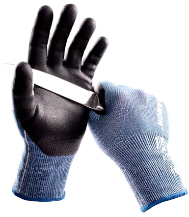 LANON Gants Anti Coupure, ISO 13997 Niveau C, Adaptation 3D Confortable, Mécanicien Gants de Travail en Nitrile, Dextérité, Antidérapant, Taille XL/10 (1 Paire)