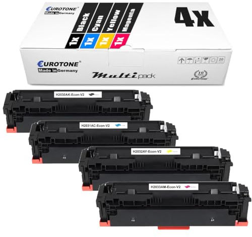Eurotone W2030A -W2031A -W2032A -W2033A 415A Toner kompatibel für HP Color Laserjet Pro M479dw MFP M479fdw M479dn M479; HP Color Laserjet Pro M454dn M454dw M454 (4er-Pack Multiset)