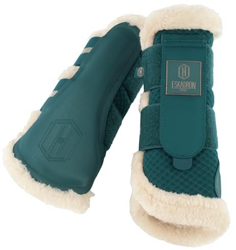 Eskadron Heritage Gamaschen Mesh Fauxfur, Farbe:Vintage Green, Größe:M