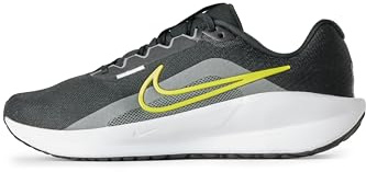 NIKE Mens Downshifter 13 Sneaker, Black Bright Citron Iron Grey, 10 UK