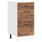 vidaXL Mueble bajo de Cocina Porto Madera Vieja Madera reconstituida, Mueble bajo de Fregadero, Mueble bajo de Cocina con cajón, Mueble bajo de Fregadero