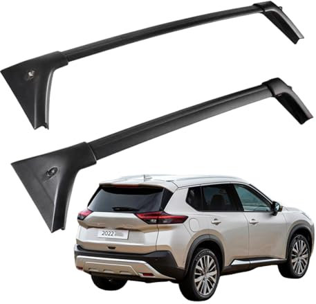 ALOEU Barres De Toit pour Nissan X-Trail T33 2021 2022 2023 2024, Voiture Porte Bagages Aluminium Galerie Toit, Paire dédiées antivol Barres Noires avec Serrure, antivol