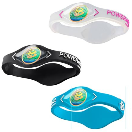 Power Balance original äkta prestanda armband, silikongummi armband sportarmband armband för män kvinnor, kraft 3-pack armringar, säker vattentät lätt hållbar
