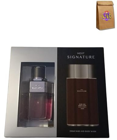 Next London Men's Gift Set, Signature Hair & Body Wash 200ml, Eau de Parfum 100ml