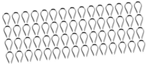Manguito de engarce de cable de acero, Manguito de 150 piezas de sujetadores de cable de acero con forma de corazón y anillo triangular(Silverx3pcs,2.3x1.52cmx2pcs)
