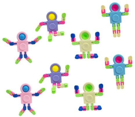 Abaodam 8piezas Aliviar El Estrés Robot Transformable Sensorial Antiestrés Oficina De Descompresión