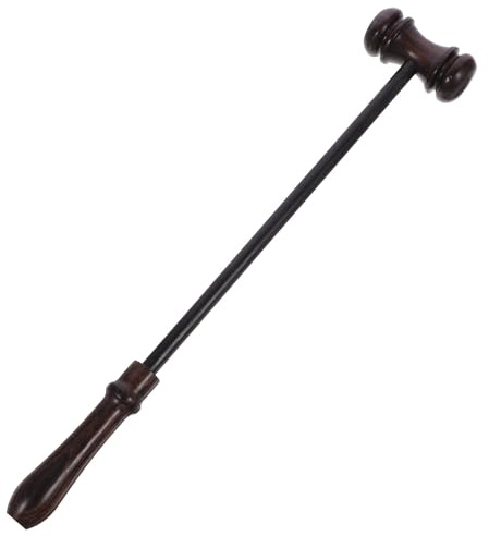 Abaodam Marteau de Juge en Bois D’ébène, Maillet Portatif 1 Pc, Bloc de Son pour Avocat, Marteau de Cour Pratique pour Vente aux Enchères et Usage Judiciaire