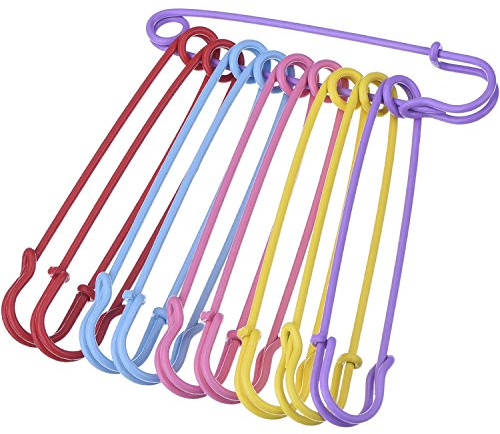 Stahl Sicherheitsnadel Decke Stifte 4 Zoll Extragroß, 5 Farben 10 Stück