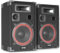MAX XEN-3508 Passive PA Lautsprecher Set, 500 Watt Partyboxen Set, 10 Zoll Passiv, Disco, DJ Party Lautsprecher, Lautsprecherboxen, 8 Zoll - Schwarz
