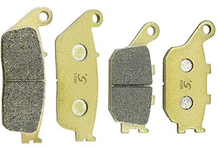 S SYUU Motocicleta ibra de cobre delantero y trasero Pastillas de freno Compatible con Honda VTX 1300 S Retro C R T 2003-2015 2009 2010 2011 2012 2013 FA196F FA174R