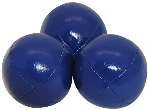 Juggling Balls Professional Style Set of 3 - How to Juggle Kit with Bean Bags for Juggling for Beginners with Vibrant Colors, Great Feel, Ultra Durable (Blue)