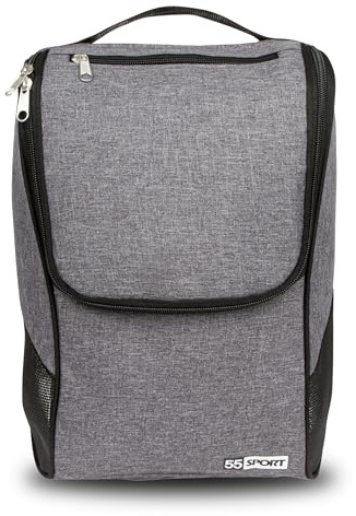 55 Sport Pro - Bolsa ventilada para botas de fútbol y zapatos con bolsillo con cremallera, color gris