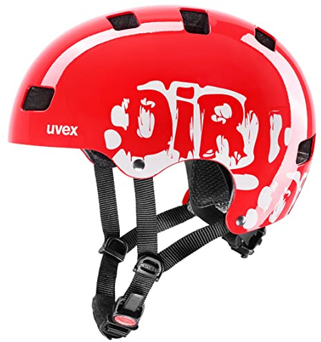 uvex Kid 3 - robuster Fahrradhelm für Kinder- individuelle Größenanpassung - optimierte Belüftung - Dirtbike neon red - 55-58 cm
