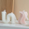 2 velas estéticas en forma de U, minimalistas, geométricas, velas perfumadas de cera de soja, arte decorativo hecho a mano para boda, Navidad, regalo de cumpleaños