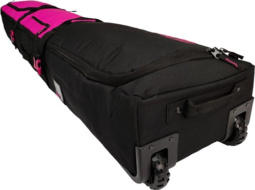 Element Equipment Gepolsterte Snowboardtasche mit Rädern, Ultimate Double – Premium High End Doppelrollen-Reisetasche 167 Bar B Pink Ripstop