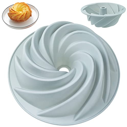 Spiralformad Gugelhupf-form, silikon Gugelhupfform, 15 cm Gugelhupf bakform silikon bakformar kakform tårtformar spiral skål kaka bakform nonstick återanvändbar kakform