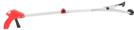Gogogmee Pinza Raccolta Rifiuti Pieghevole in Lega di Alluminio 80 Cm, Rastrello Riutilizzabile per Pulizia Casa e Giardino, Ausilio Ergonomico per Anziani e Spazi Esterni