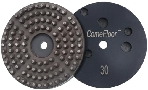 Circular Diamond Grinding Disc for ASL and Diamatic Floor Grinders, 3 Inch Universal Fit Multi-Tool Concrete Grinding Plate, 30 Grit, 9PCS