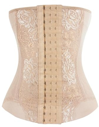 RRYPBOVG Maggördel för kvinnor, broderad nätkorsett, kroppsformare, midjeformare för kvinnor, magformare., naken, XL