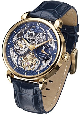 Carl von Zeyten HerrenArmbanduhr Analog Automatik Leder CVZ0005GBL